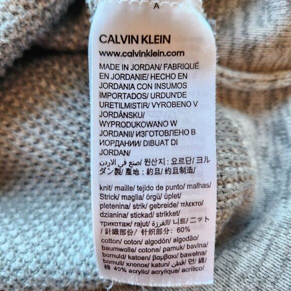Calvin Klein Gray 1/2 Zip Knit Sweater Men's Size XL - Picture 4 of 5